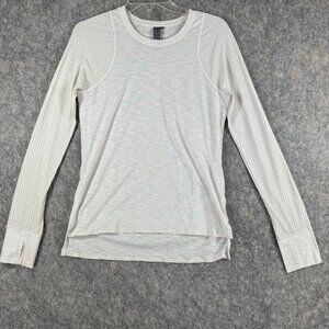 Sweaty Betty White T Shirt Long Sleeve Sz Small Athletic Running